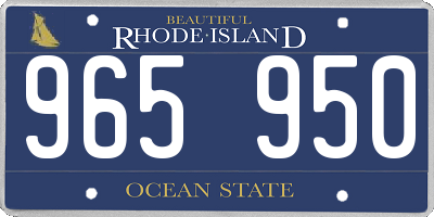 RI license plate 965950
