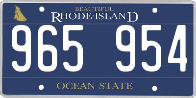 RI license plate 965954