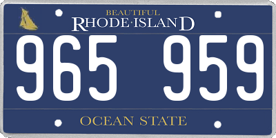 RI license plate 965959