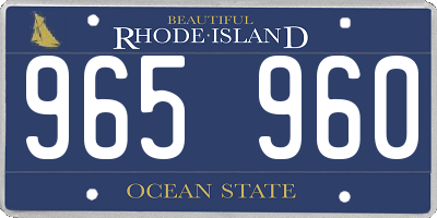 RI license plate 965960