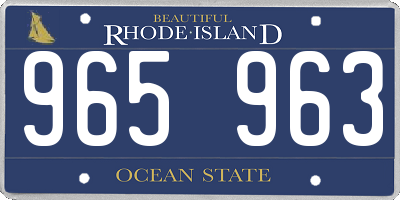 RI license plate 965963