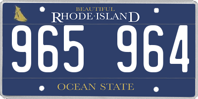RI license plate 965964