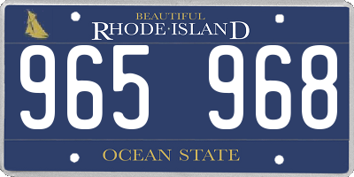 RI license plate 965968