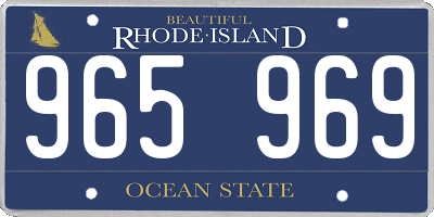 RI license plate 965969
