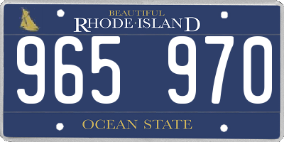 RI license plate 965970