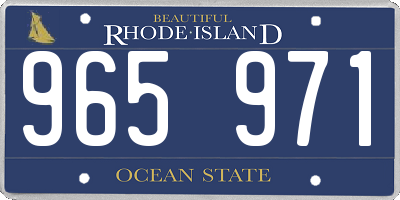 RI license plate 965971