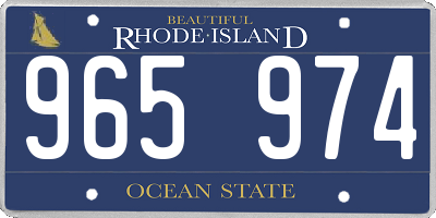 RI license plate 965974