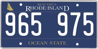 RI license plate 965975