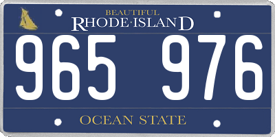 RI license plate 965976
