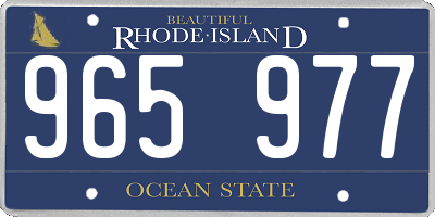 RI license plate 965977