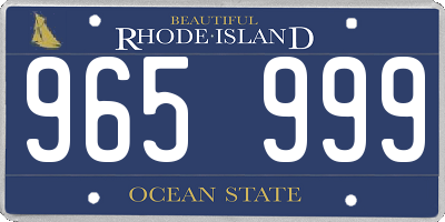 RI license plate 965999