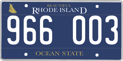 RI license plate 966003
