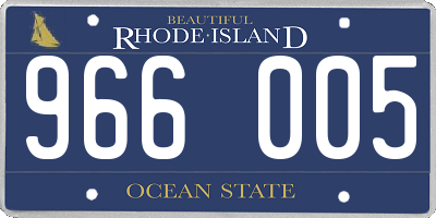 RI license plate 966005