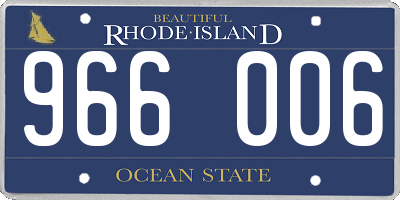RI license plate 966006