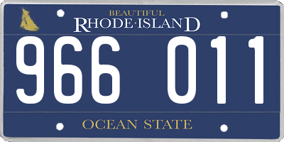 RI license plate 966011