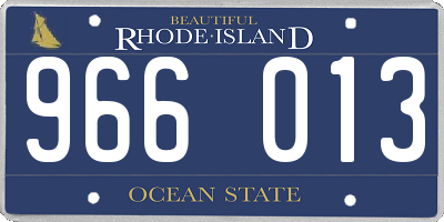 RI license plate 966013