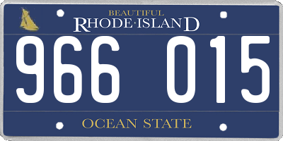 RI license plate 966015