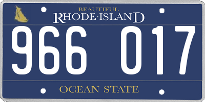 RI license plate 966017