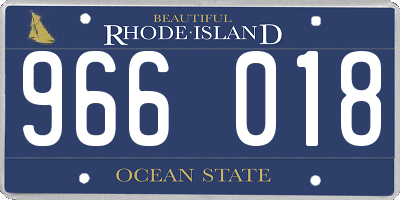 RI license plate 966018