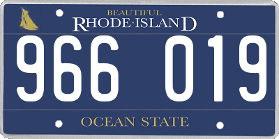 RI license plate 966019