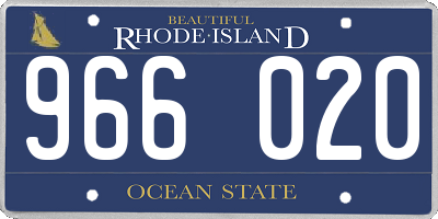 RI license plate 966020