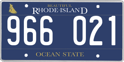 RI license plate 966021