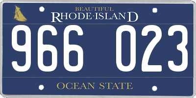 RI license plate 966023