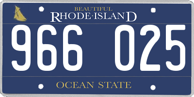 RI license plate 966025
