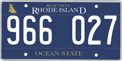 RI license plate 966027