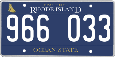 RI license plate 966033
