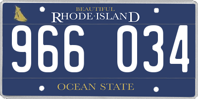 RI license plate 966034