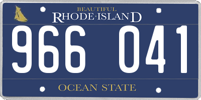 RI license plate 966041