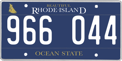 RI license plate 966044