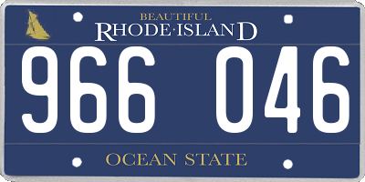 RI license plate 966046