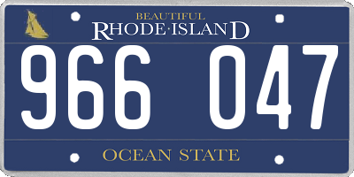 RI license plate 966047