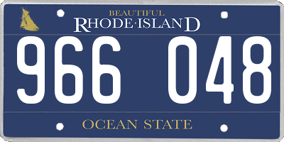 RI license plate 966048