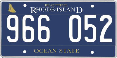 RI license plate 966052