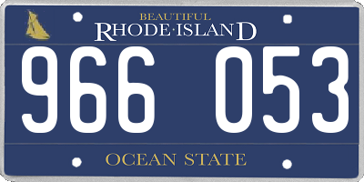 RI license plate 966053