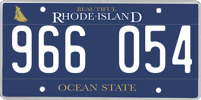 RI license plate 966054