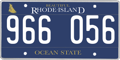 RI license plate 966056