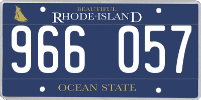 RI license plate 966057
