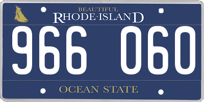 RI license plate 966060