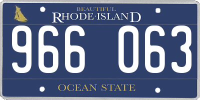 RI license plate 966063