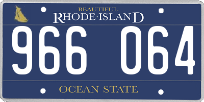 RI license plate 966064