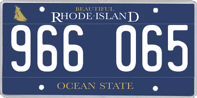 RI license plate 966065
