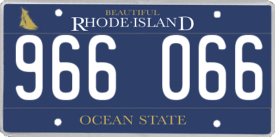 RI license plate 966066