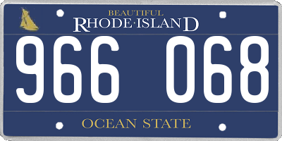 RI license plate 966068