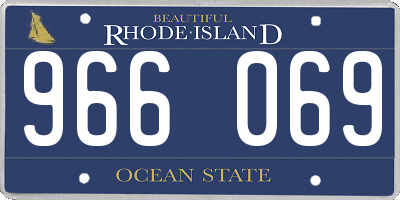 RI license plate 966069
