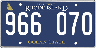 RI license plate 966070