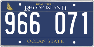 RI license plate 966071
